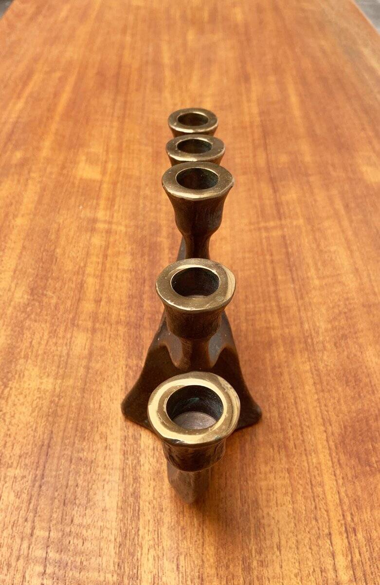 Vintage German brutalist metal candlestick by Dalbeck.