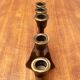 Vintage German brutalist metal candlestick by Dalbeck.