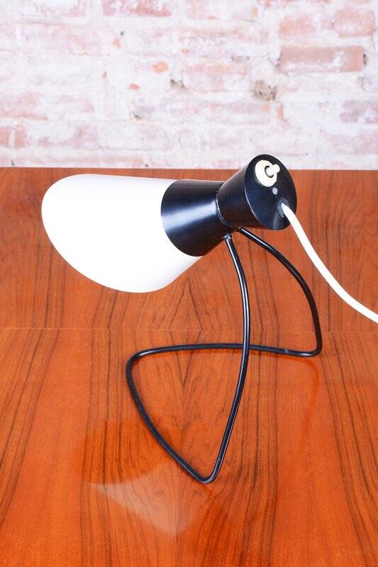 Mid-Century Czech Metal Table Lamp attributed to J. Hůrka for Napako, 1950s