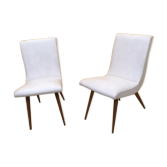 Pair of chairs stamped time 1950 Stella model Pallee