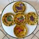 Set of 5 dessert plates in Sarreguemines 60s