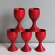 Lot of 5 eggcups, Holmbergs Sweden 1950