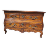 Louis xv tombeau chest of drawers in walnut 2 drawers from the 18th century