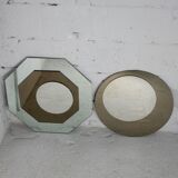 Pair of "kinetic" mirrors, France, circa 1970