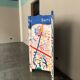 Painted wooden screen with the map of Barcelona 210 W x 170 H