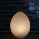 Pink glass egg lamp 70s