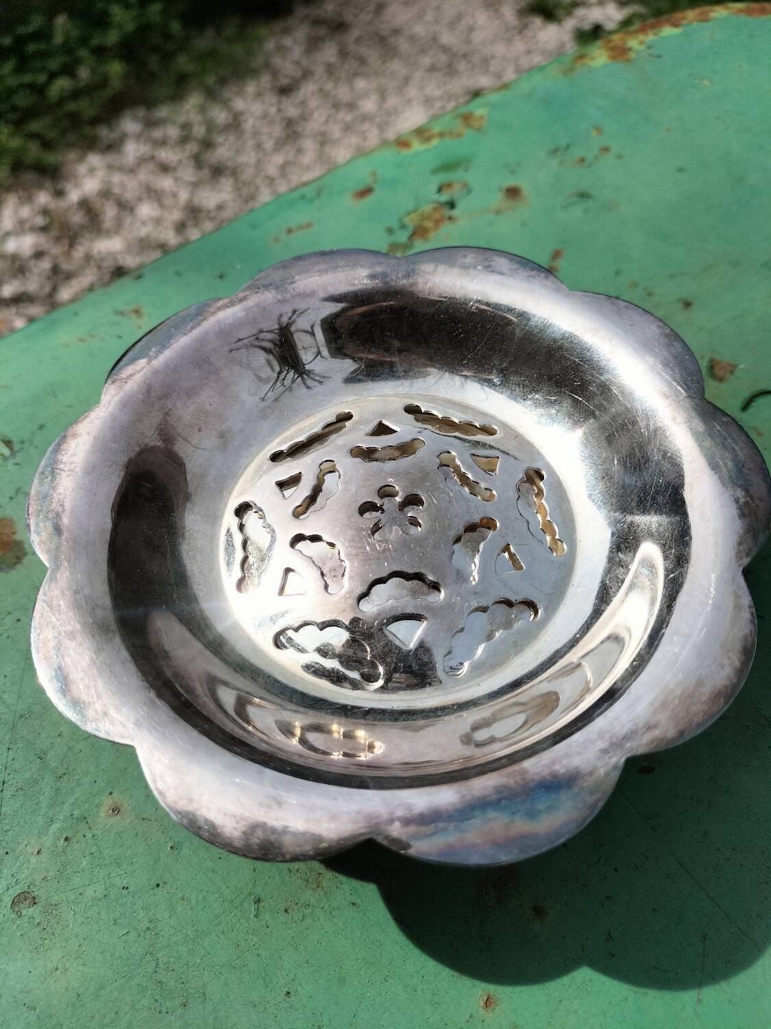 Silver-plated butter dish