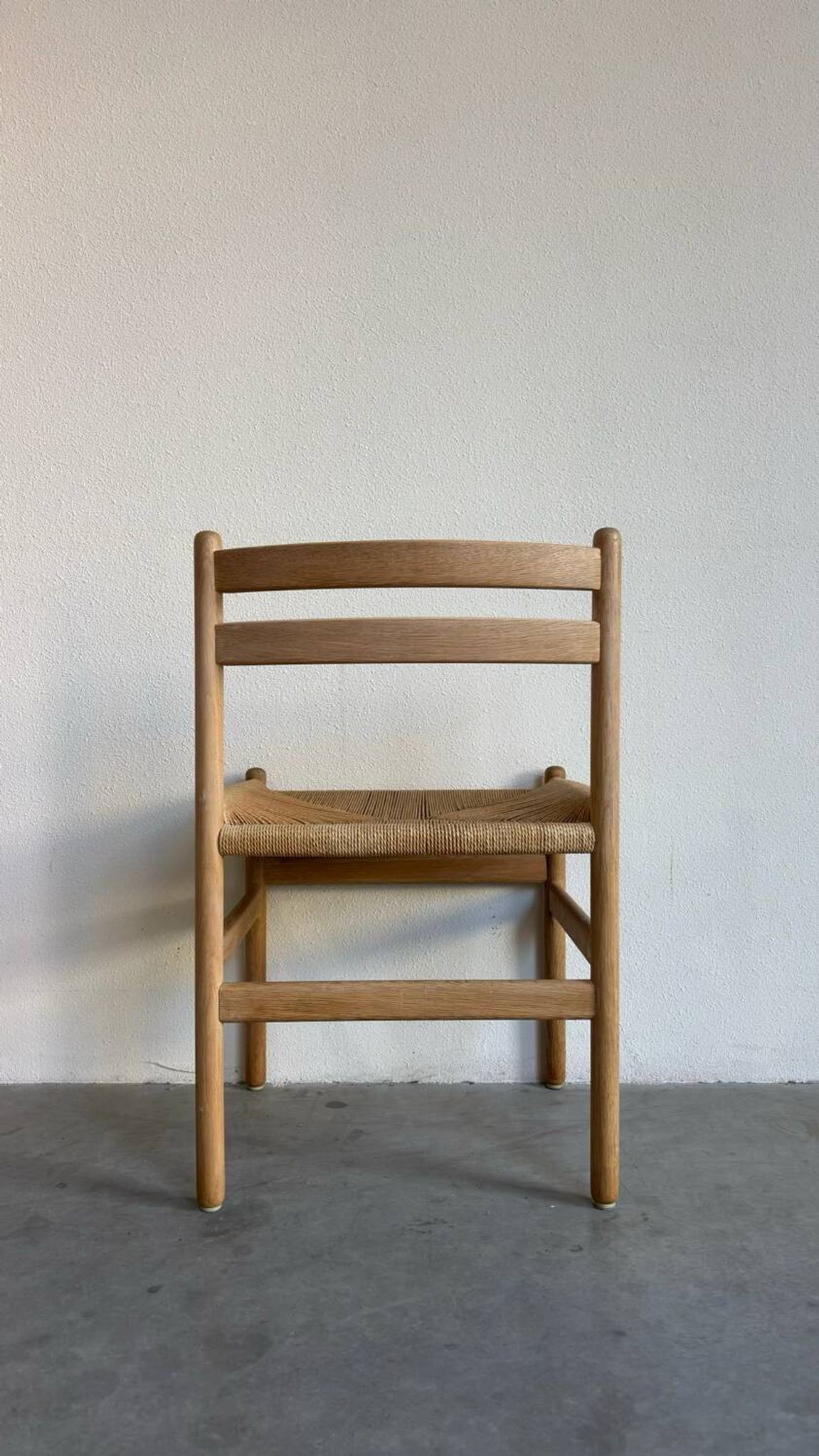 Ensemble de 6 chaises vintage en corde de papier Kurt Ostervig