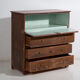 Commode secrétaire ancienne en pin – Bureau rustique européen à abattant – circa 1900