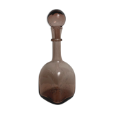 Bottle decanter in bubbled blown purple glass glassware from Biot