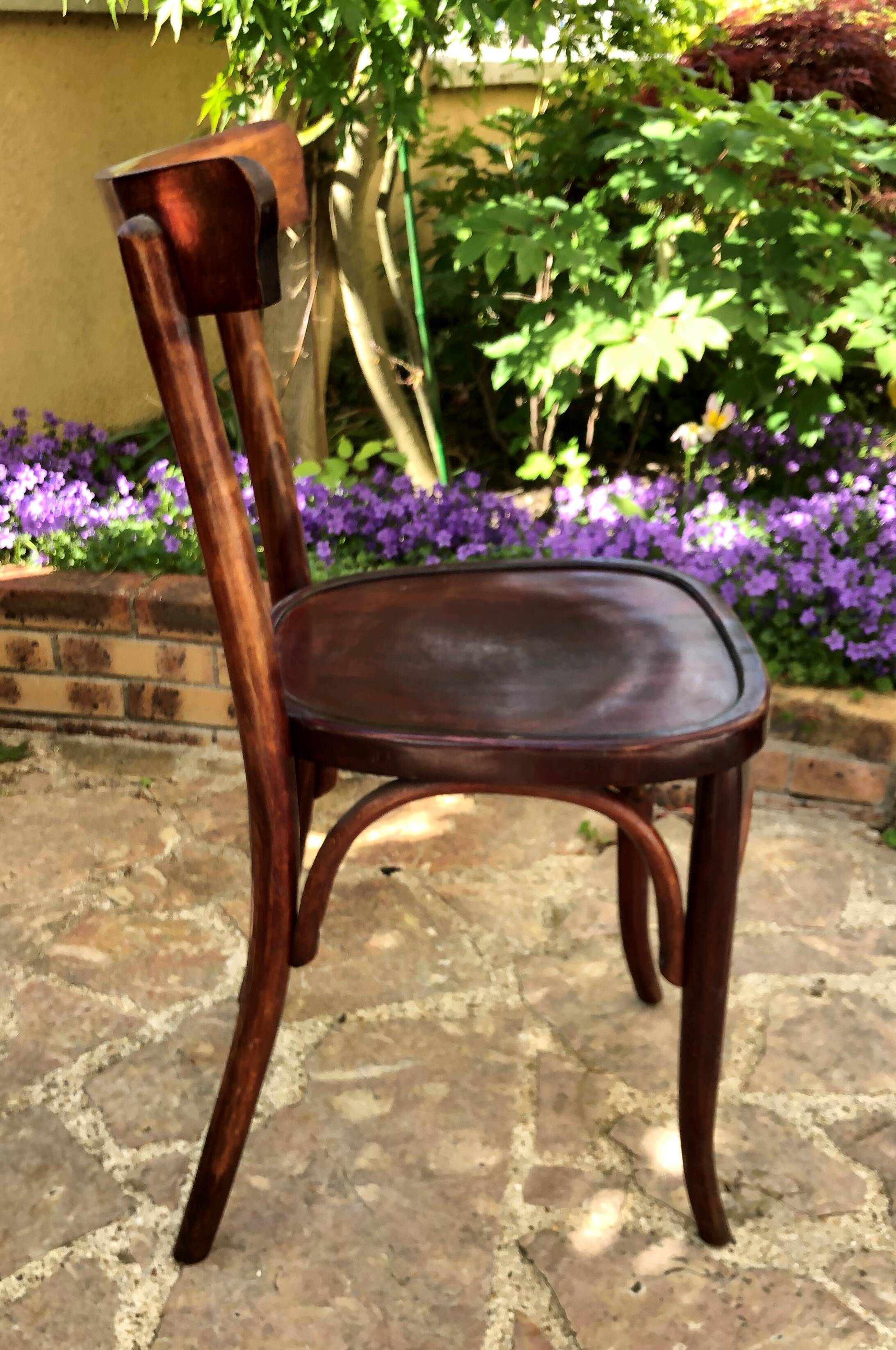 Set of three bistro chairs