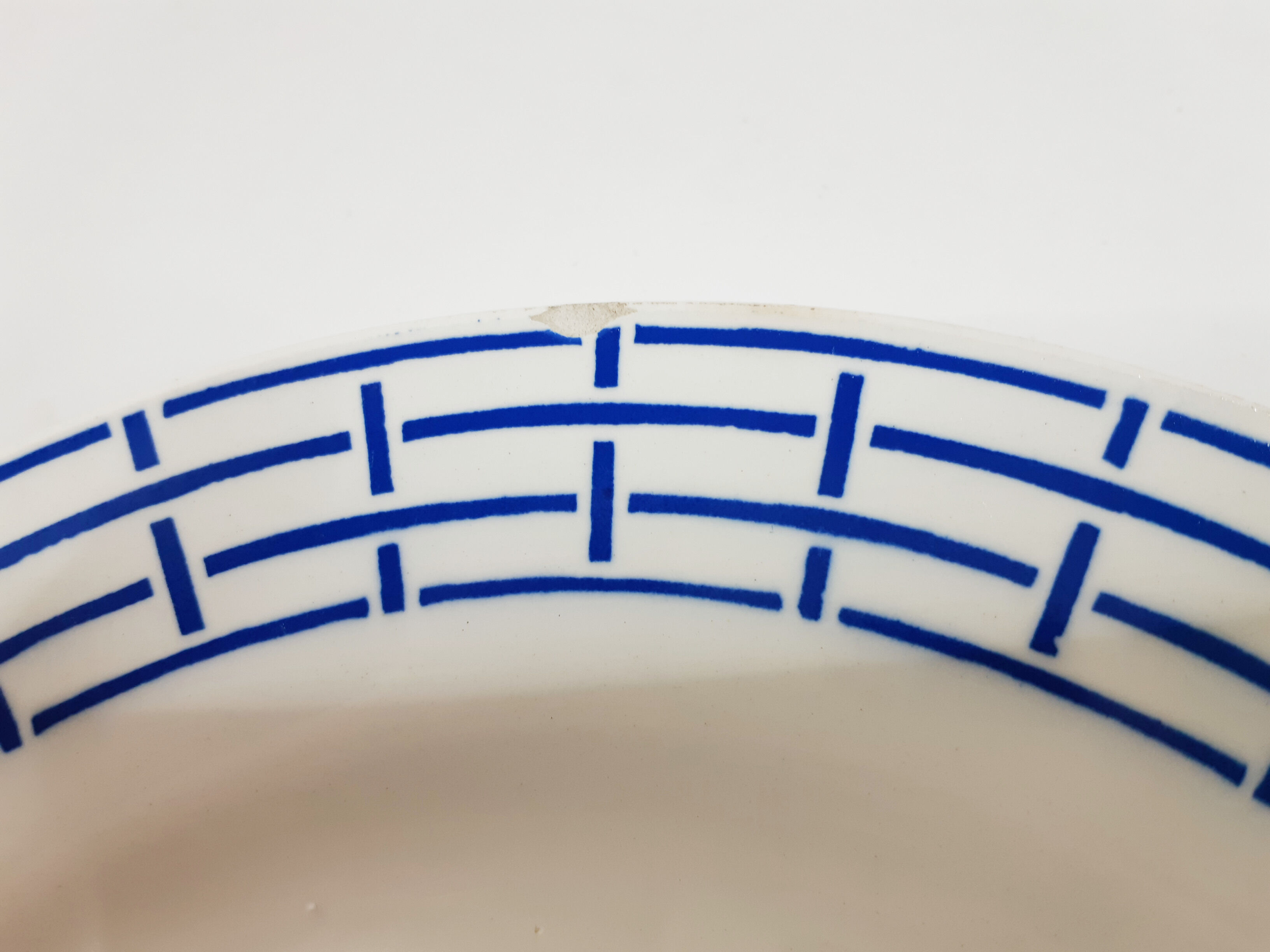 Flat faience plate by Digoin Sarreguemines , "Digne"