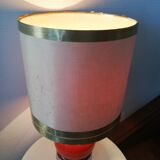 Lamp foot chrome vintage ceramic ball 60 70