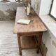 Drapery console table in pine
