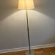 wood and brass floor lamp - Sweden 1950s/60s