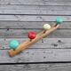 Vintage wall coat rack - Wood and plastic - 1970s
