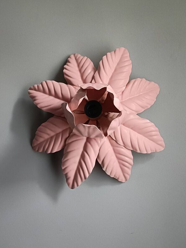 Applique fleur rose vintage