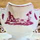 Sauceboat Gien pink landscapes 1938/1960