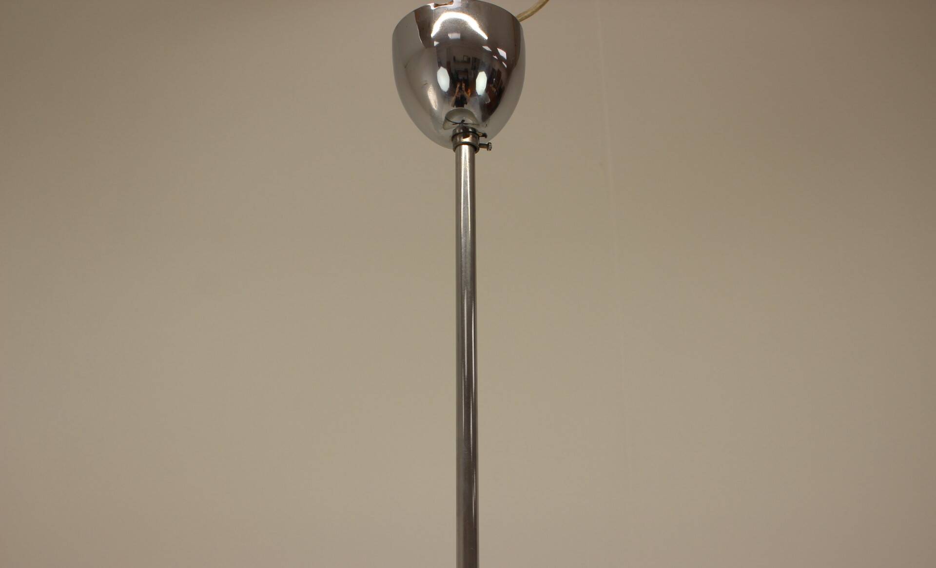 1930s Bauhaus / Functionalist Chrome UFO Chandelier by Napako
