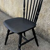 Lot of 6 vintage black Baumann Tacoma chairs from the 60s