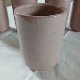 8 signed enamelled ceramic mugs