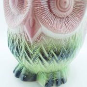 Grand pichet hibou en barbotine