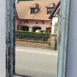 Rectangular mirror in old wood