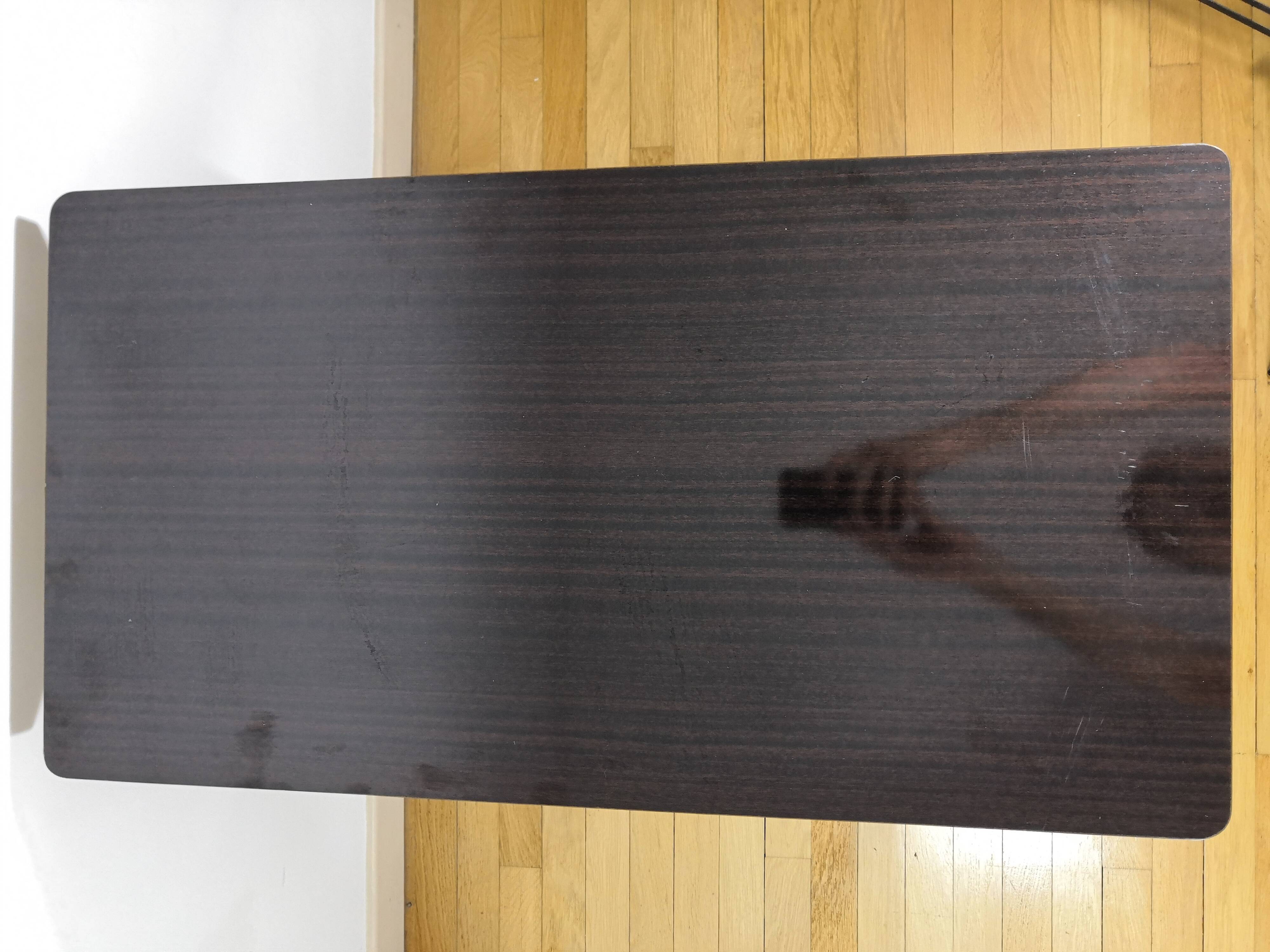 Desserte formica marron foncé vintage