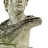 Beautiful Weathered Apollo Bust Garden Statue Cast Stone 65cm