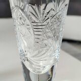 Lot 5 x Small Art Deco champagne flutes. Sophisticated star/cross/deciduous patterns. Boho chic. High 15.5 cm