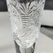 Lot 5 x Small Art Deco champagne flutes. Sophisticated star/cross/deciduous patterns. Boho chic. High 15.5 cm