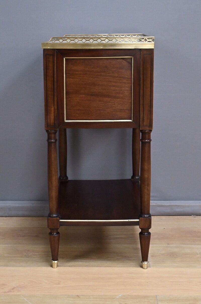 Mahogany curtain coffee table, Louis XVI style – mid-19th century