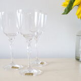 Set of 3 wine glasses, crystal