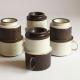 Ceramic filter coffee cups by Zaalberg Holland, 1960s.