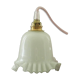 Baladeuse vintage en verre opaque blanc