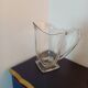 Vintage Art Deco style heavy crystal pitcher, square base.