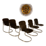 Suite de 5 chaises Cidue, Italie 1970