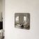 Square wall mirror with bubble effect – silver, retro style