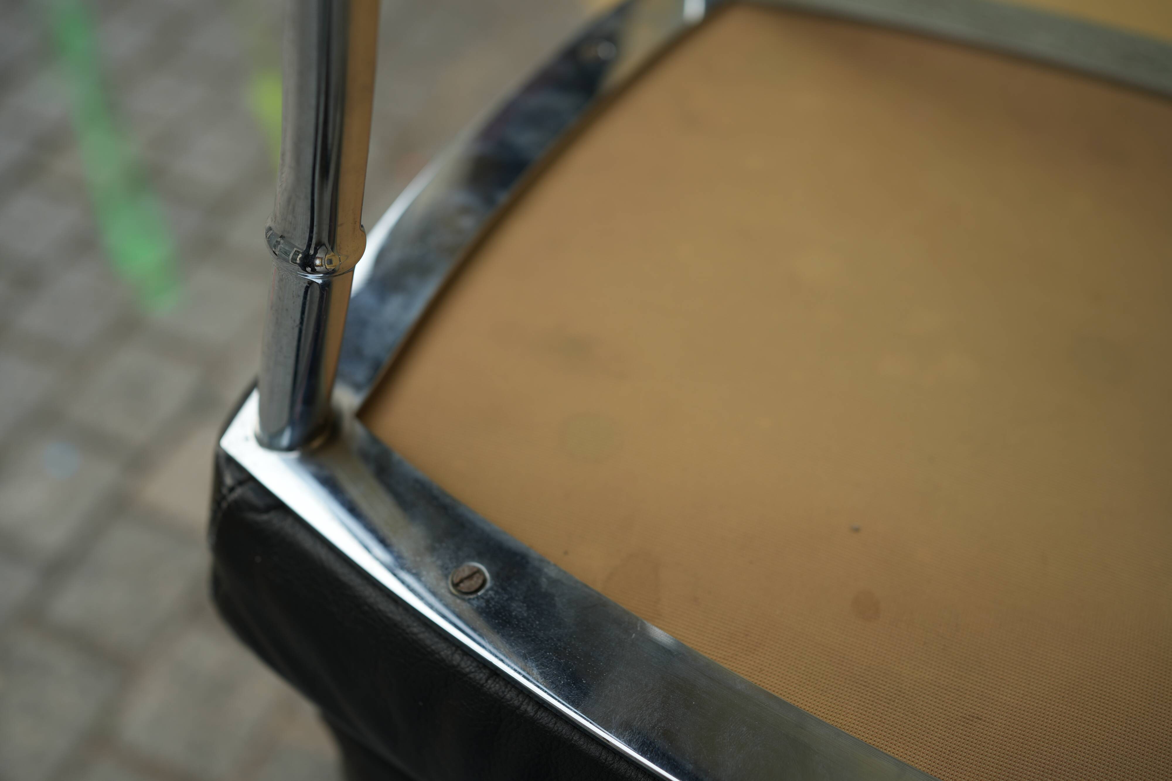 Pair of Bamboo Style Stools Attributed to Jacques Adnet:
