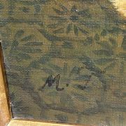 Signed Antique French Oil Painting – Cardinals in Luxurious Setting, 19th C