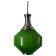 Green glass ceiling light with chrome frame, 1960s, Germany