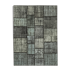 Handmade Turkish Overdyed 176 cm x 242 cm Black Patchwork Carpet