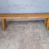 Bench 144 cm old patinated solid wood