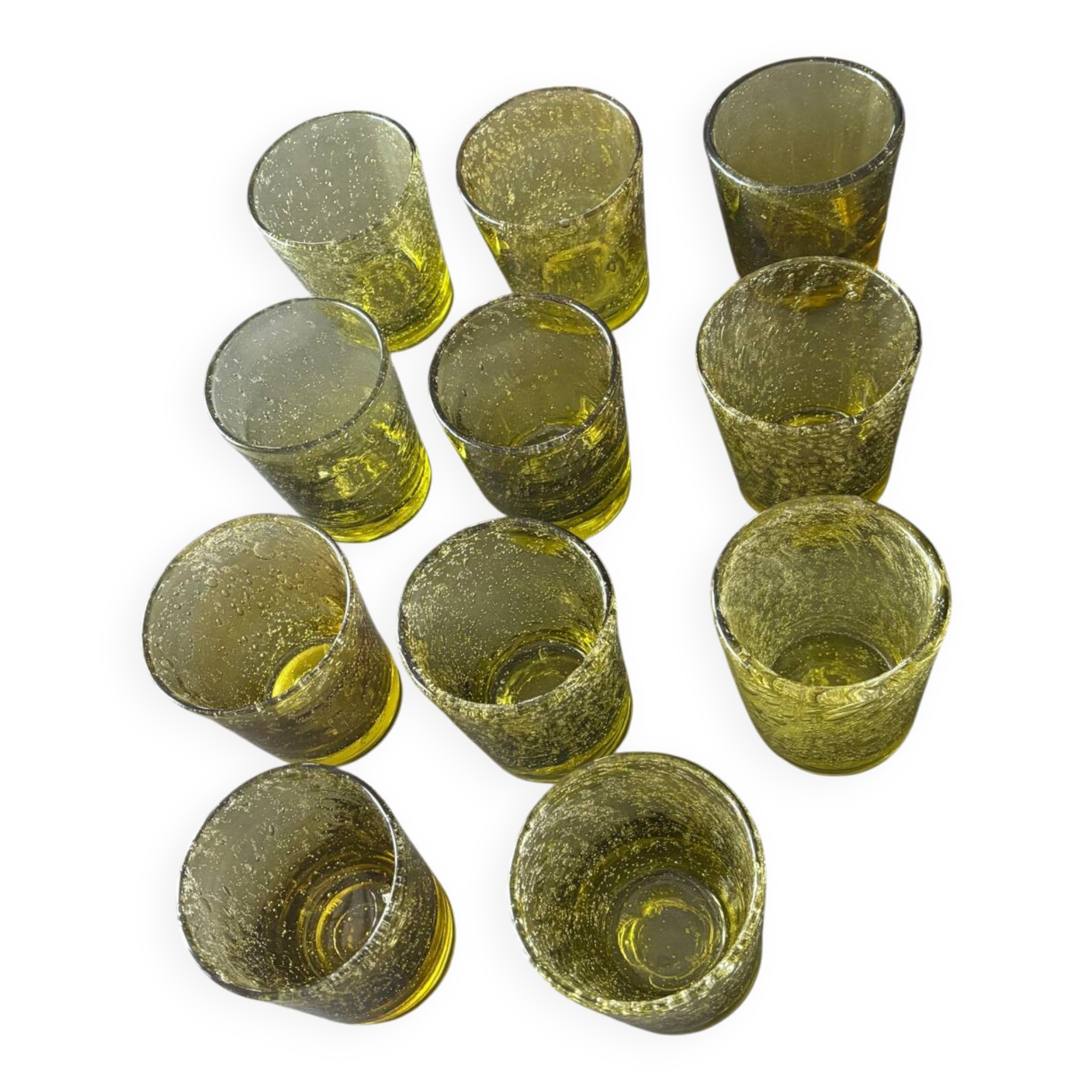 Verre de Biot vert 1960