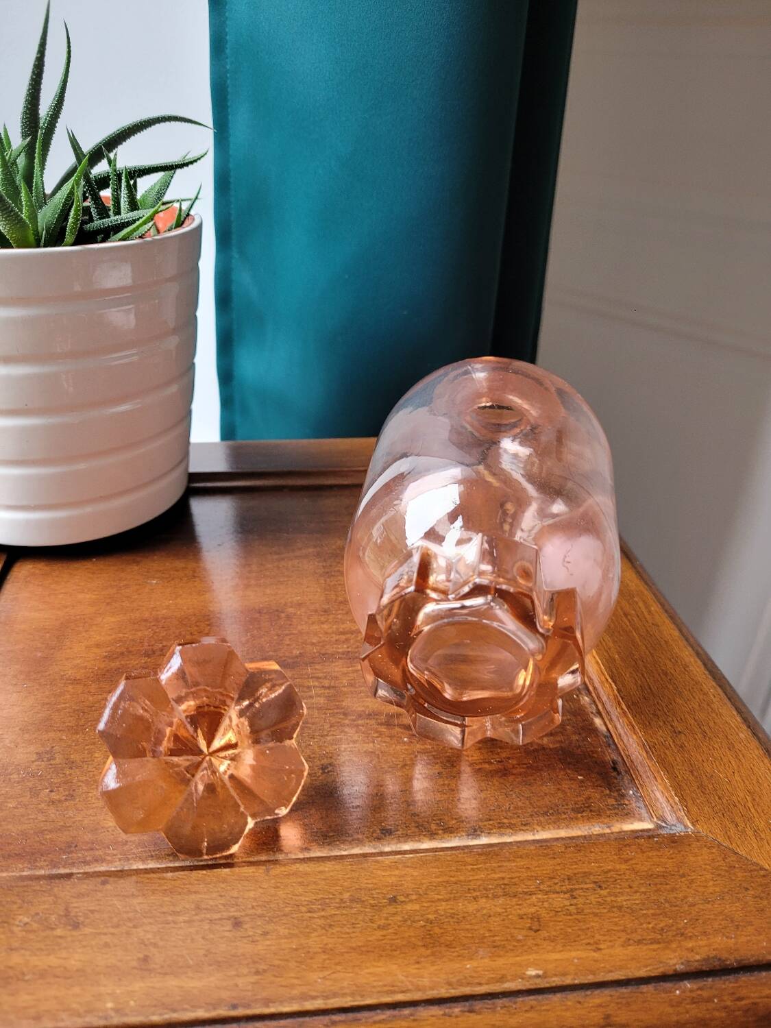 Pink Depression Glass Carafe