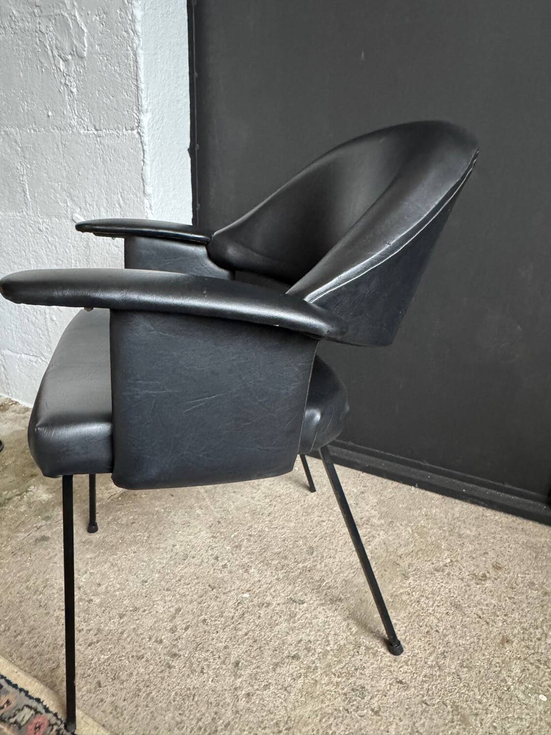 Black armchair from the 1950s