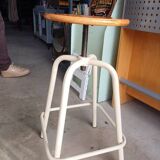 Vintage adjustable stool with screws