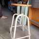 Vintage adjustable stool with screws