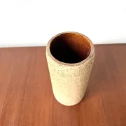 Cylindrical glazed stoneware vase, 1970s