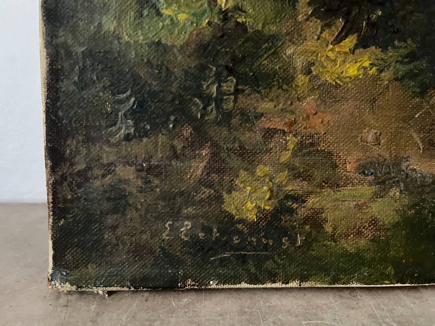 Afternoon on the lake, oil on canvas signed